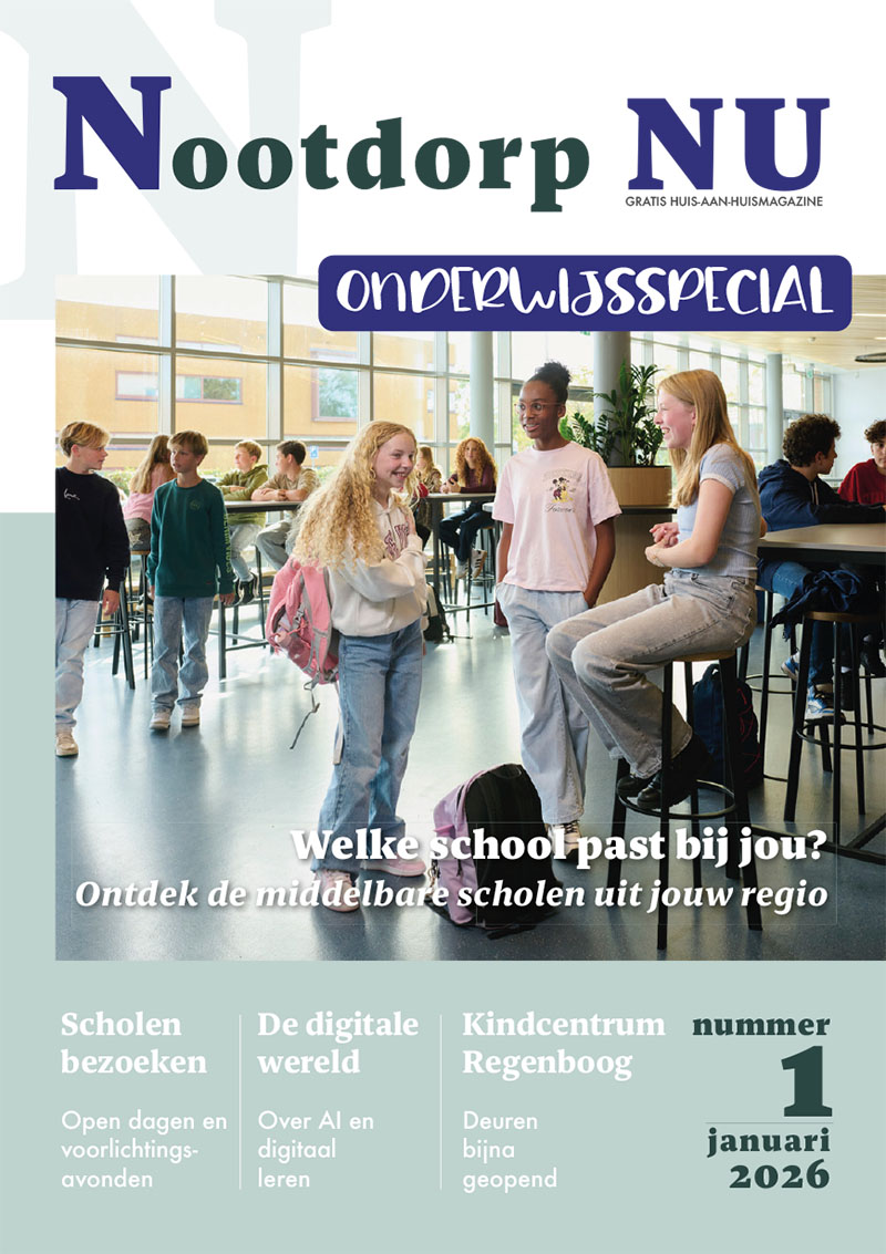 Cover Nootdorp NU editie januari 2026 Onderwijsspecial